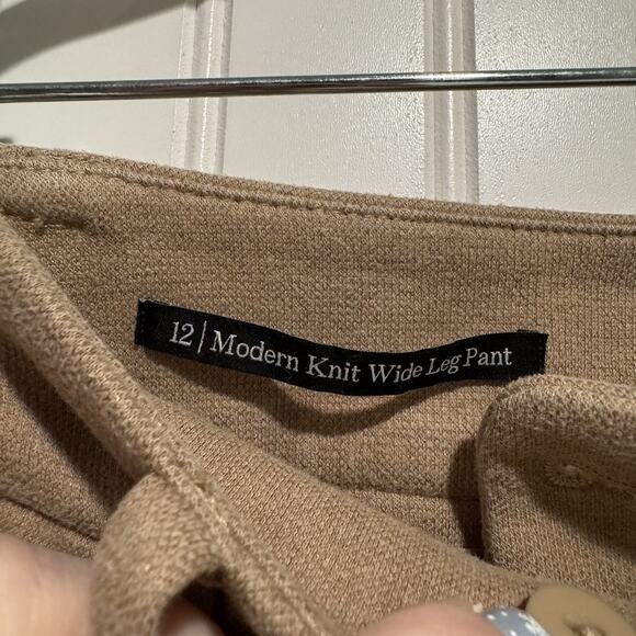 Talbots Tan Modern Knit Wide Leg Pants Size 12 - Picture 6 of 7